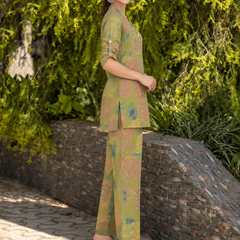 Green Co-Ord Set with Palazzo Pant