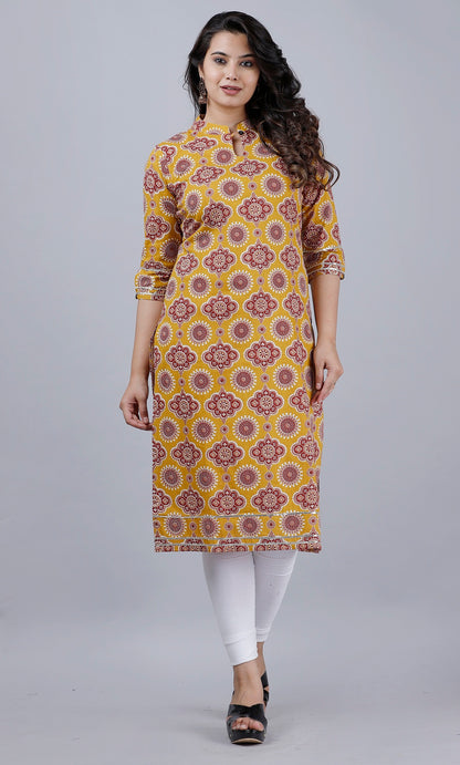 Scarlet Fusion Yellow Kurta