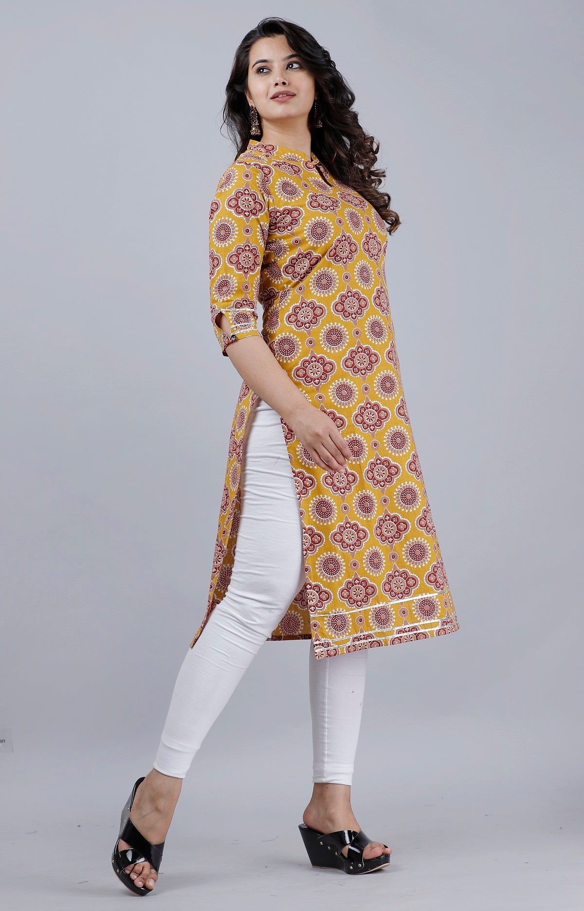 Scarlet Fusion Yellow Kurta