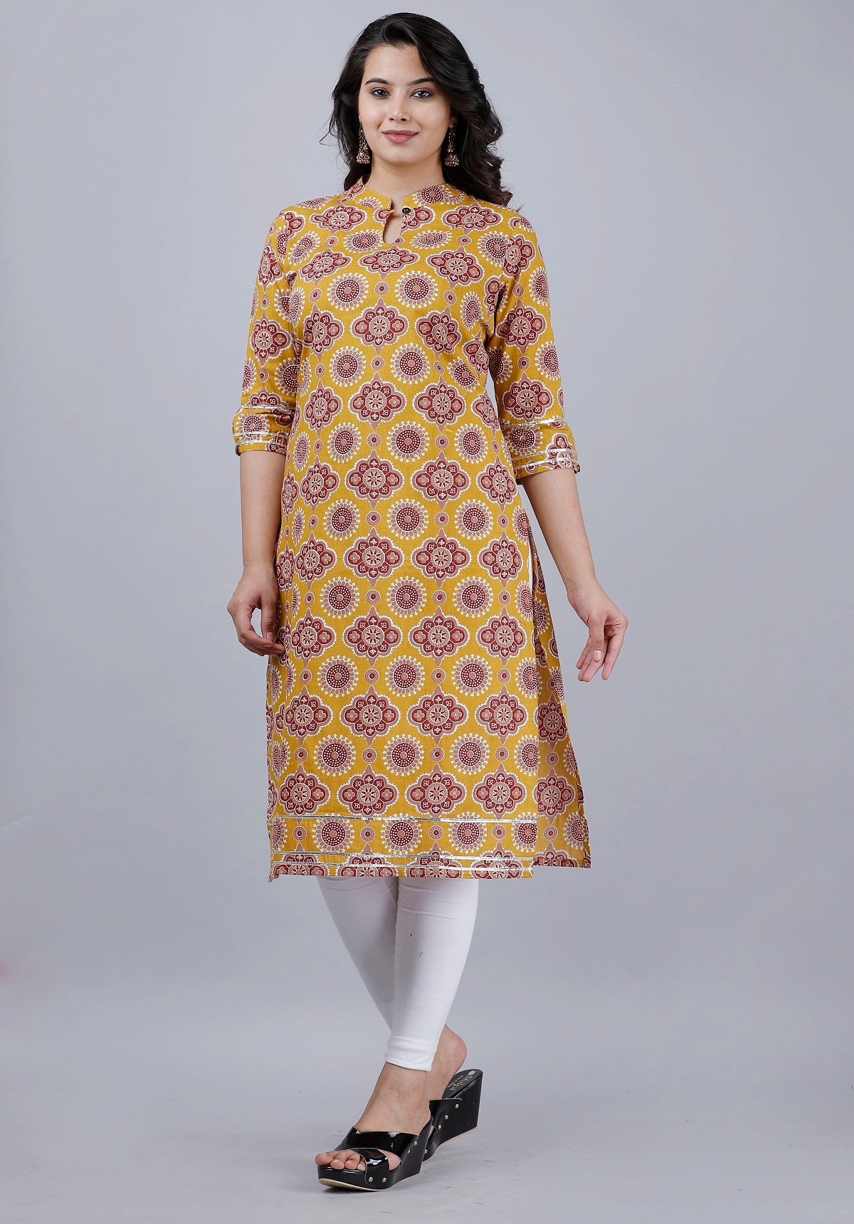 Scarlet Fusion Yellow Kurta