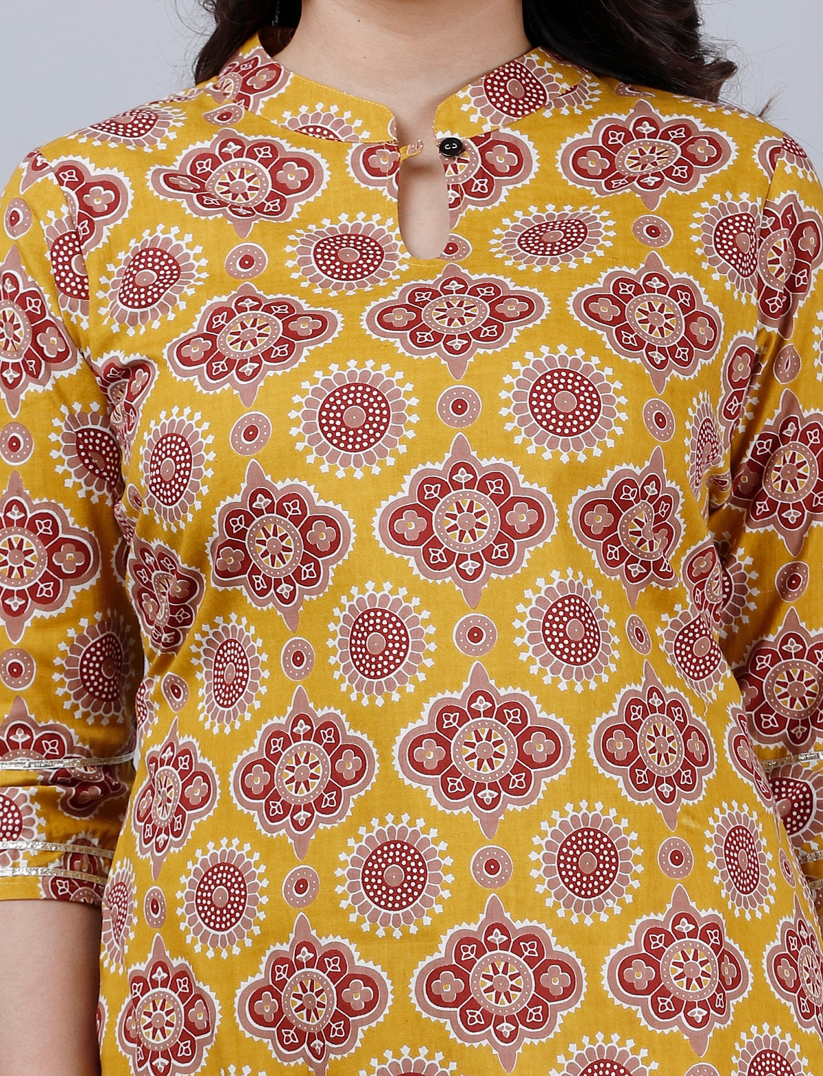 Scarlet Fusion Yellow Kurta