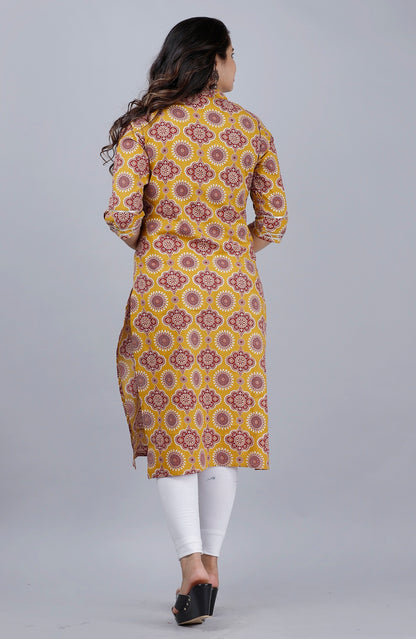 Scarlet Fusion Yellow Kurta