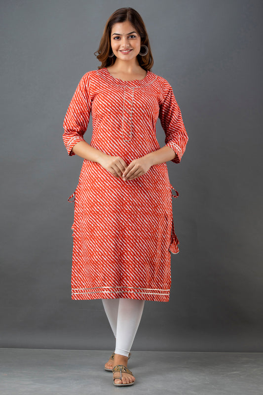 Maroon Lehariya Kurta