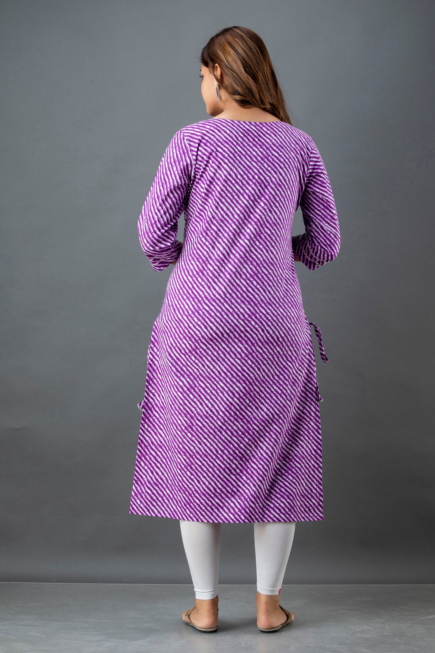 Purple Lehariya Kurta