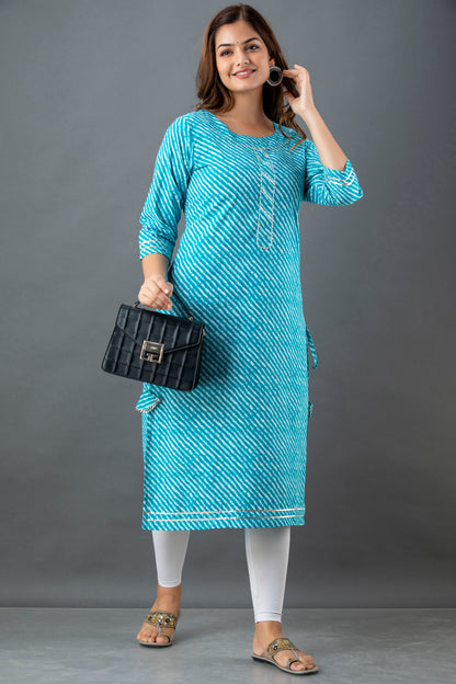 Rama Green Lehariya Kurta