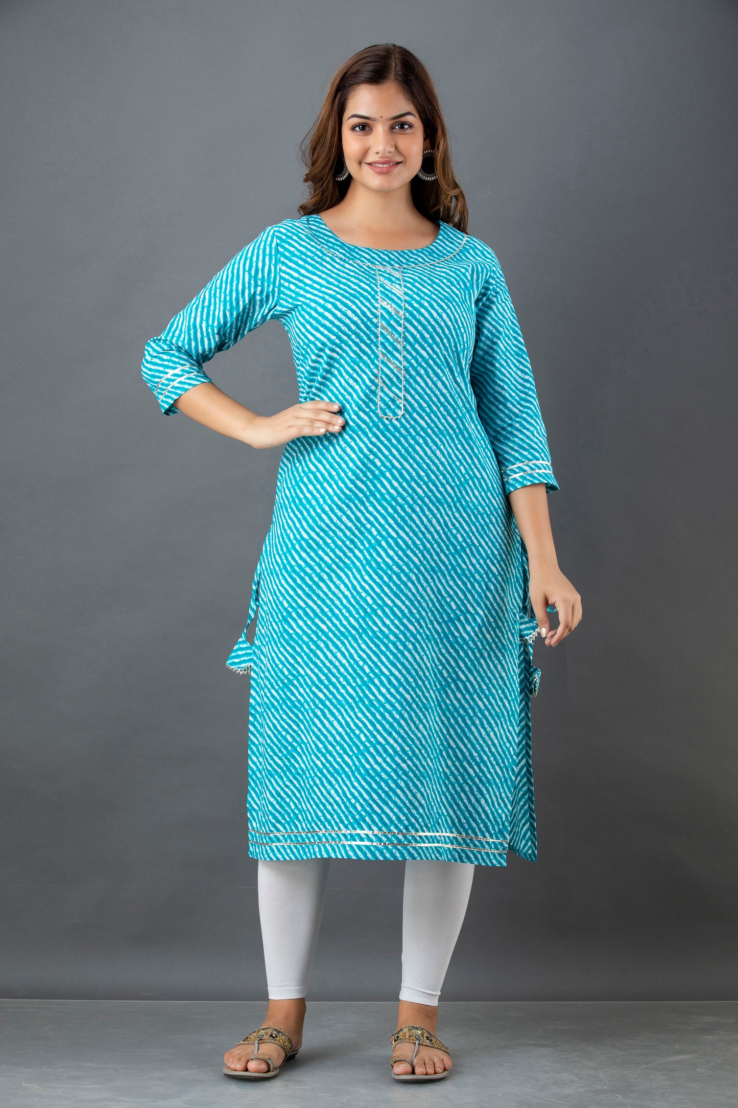 Rama Green Lehariya Kurta