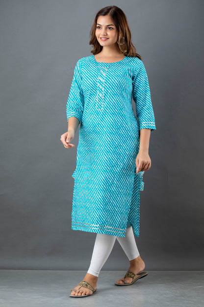 Rama Green Lehariya Kurta