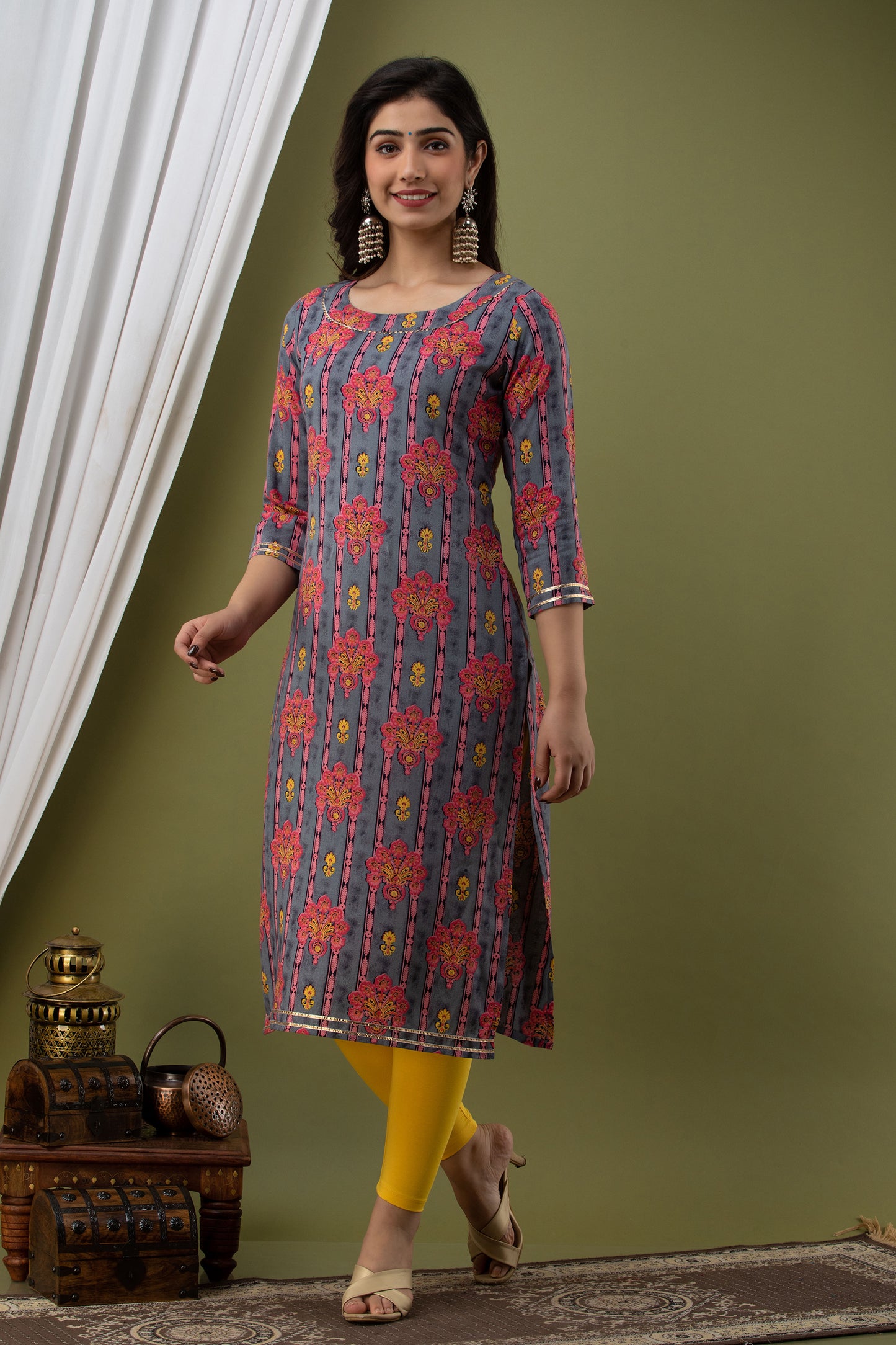 Multi-Hued Cotton Kurta