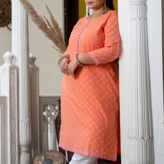 Gajari Printed Cotton Kurti (Plus Size)