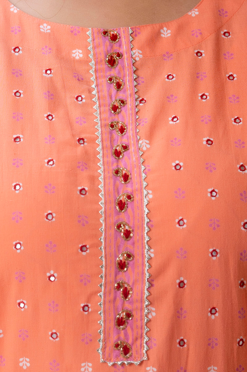 Gajari Printed Cotton Kurti (Plus Size)