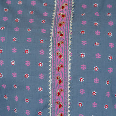 Elegant Grey Cotton Printed Everyday Kurti (Plus Size)