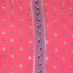 Charming Pink Cotton Printed Daily Wear Kurti (Plus Size)