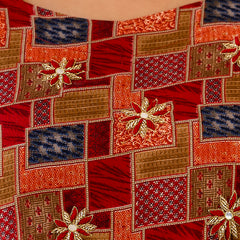 Maroon Modal Printed Anarkali Kurti (Plus Size)