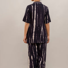 Black Tie-Dye Nightwear Set