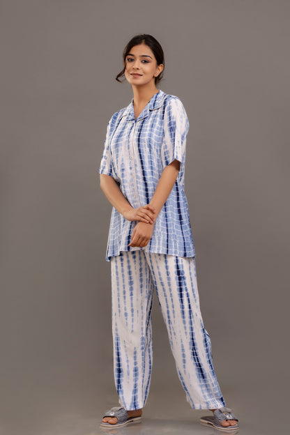 Ocean Breeze Tie-Dye Nightwear Set