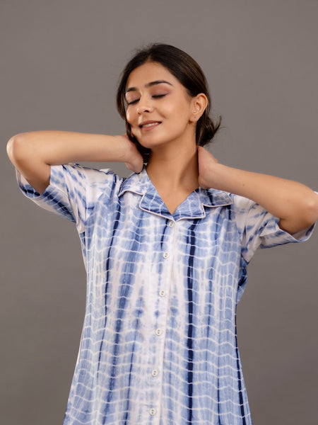 Ocean Breeze Tie-Dye Nightwear Set