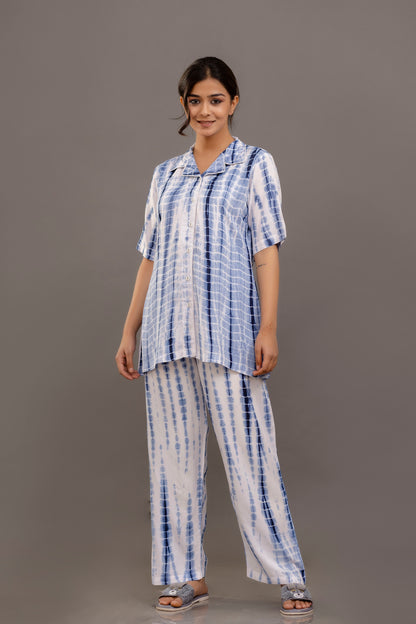 Ocean Breeze Tie-Dye Nightwear Set