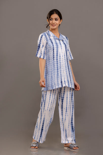 Ocean Breeze Tie-Dye Nightwear Set