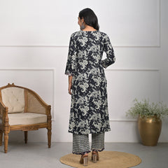 Stylish Rayon Black Kurta Pajama Set with Dupatta