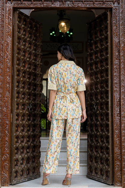 Floral Breeze Beige Co-Ord Set