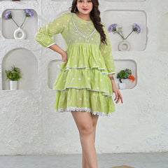 Citrus Chic Tiered Mini Dress