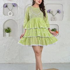 Citrus Chic Tiered Mini Dress