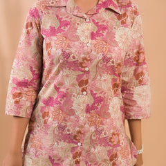 Pink Beige Co-Ord Set with Palazzo Pants