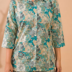 Sea Green Co-Ord Set with Palazzo Pants