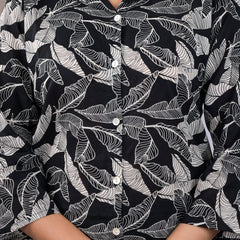 Leafy Abstract Black Co-Ord Set