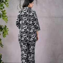 Leafy Abstract Black Co-Ord Set