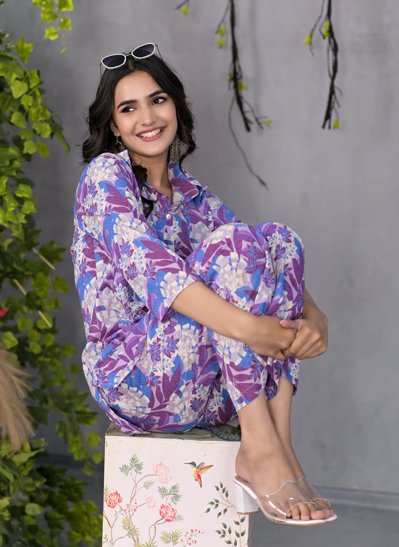 Violet Bloom Co-Ord Set