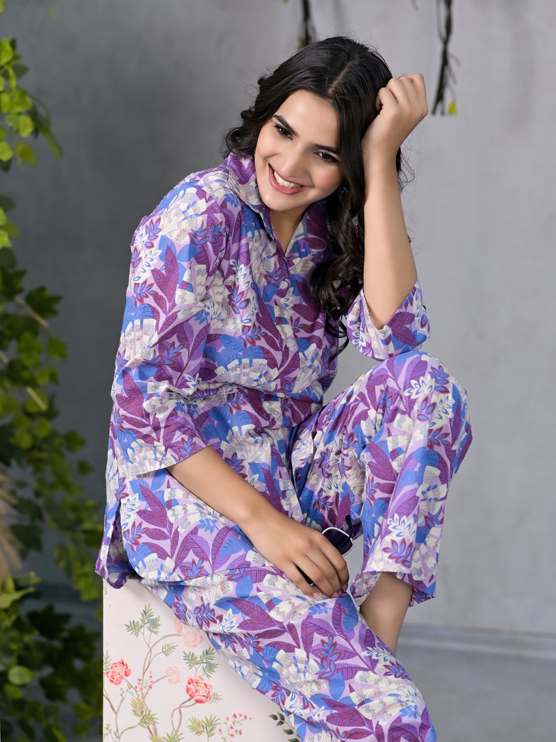 Violet Bloom Co-Ord Set
