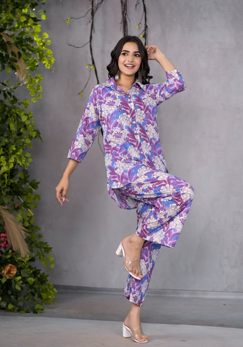 Violet Bloom Co-Ord Set