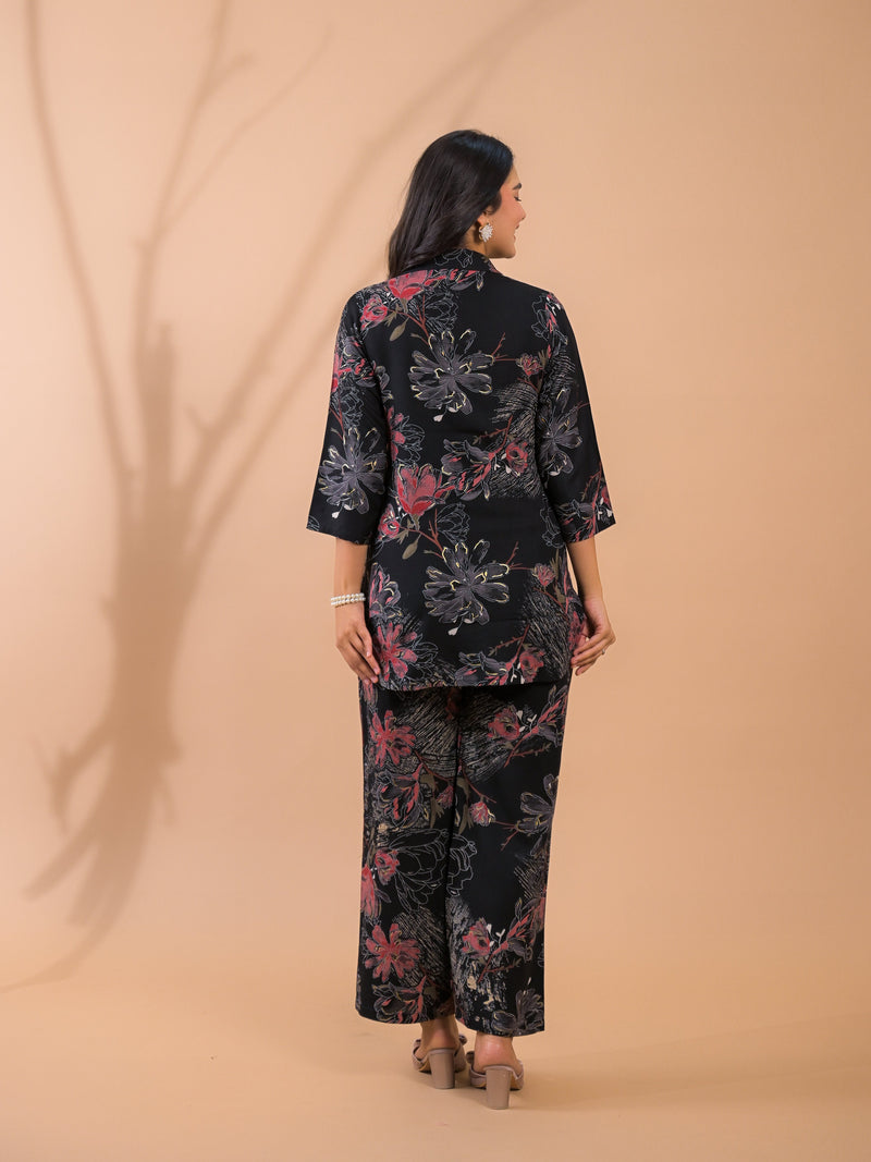 Black Co-Ord Set with Palazzo Pants