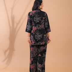 Black Co-Ord Set with Palazzo Pants