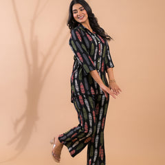 Black Co-Ord Set with Palazzo Pants