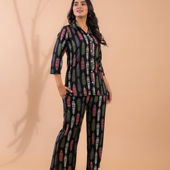 Black Co-Ord Set with Palazzo Pants