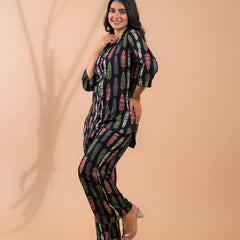 Black Co-Ord Set with Palazzo Pants