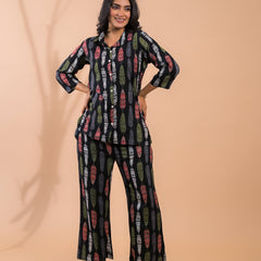 Black Co-Ord Set with Palazzo Pants