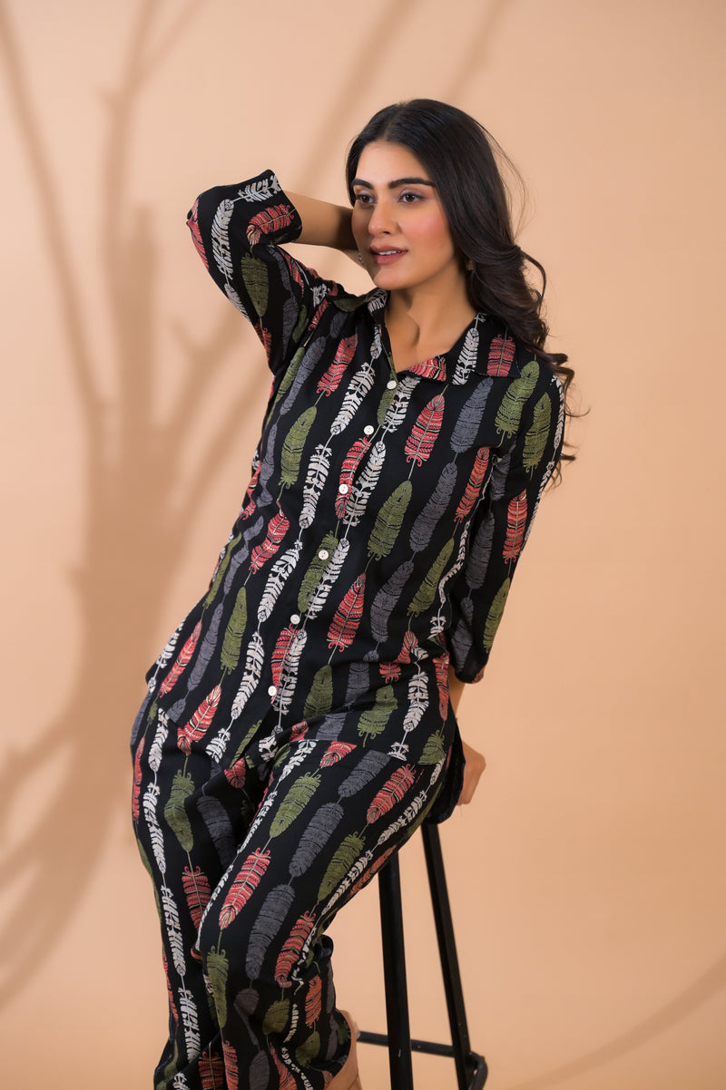 Black Co-Ord Set with Palazzo Pants