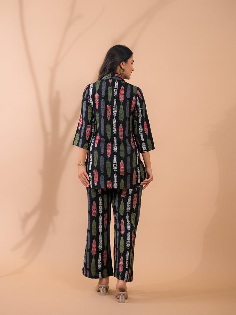 Black Co-Ord Set with Palazzo Pants