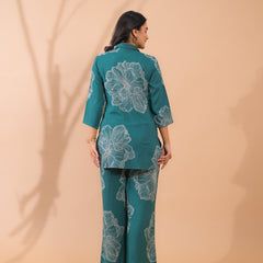 Teal Co-Ord Set with Palazzo Pants