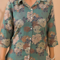 Green Co-Ord Set with Palazzo Pants