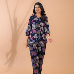 Blue Co-Ord Set with Palazzo Pants