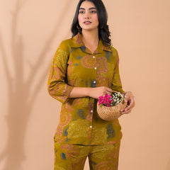 Mustard Co-Ord Set with Palazzo Pants