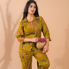 Mustard Co-Ord Set with Palazzo Pants