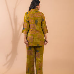 Mustard Co-Ord Set with Palazzo Pants