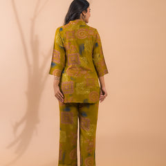 Mustard Co-Ord Set with Palazzo Pants