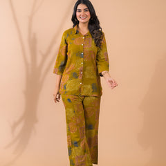 Mustard Co-Ord Set with Palazzo Pants