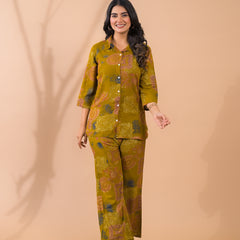 Mustard Co-Ord Set with Palazzo Pants